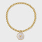 Heart Accented Shell Charm Stretch Bracelet