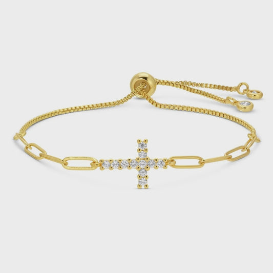 Cross Pulley Bracelet Gold