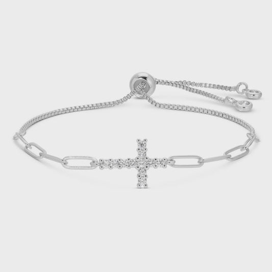 Cross Pulley Bracelet Silver