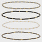 Ultra Delicate Miyuki and Gold Stretch Bracelet Neutrals
