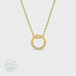 Contemporary Pave Pendant Water Resistant  Necklace