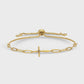Delicate Cross Pulley Bracelet Gold