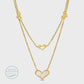 Double Layer Heart Water Resistant Necklace