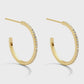 Pave Hoops Gold