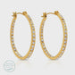 Latch Back CZ Hoops Water Resistant Earrings