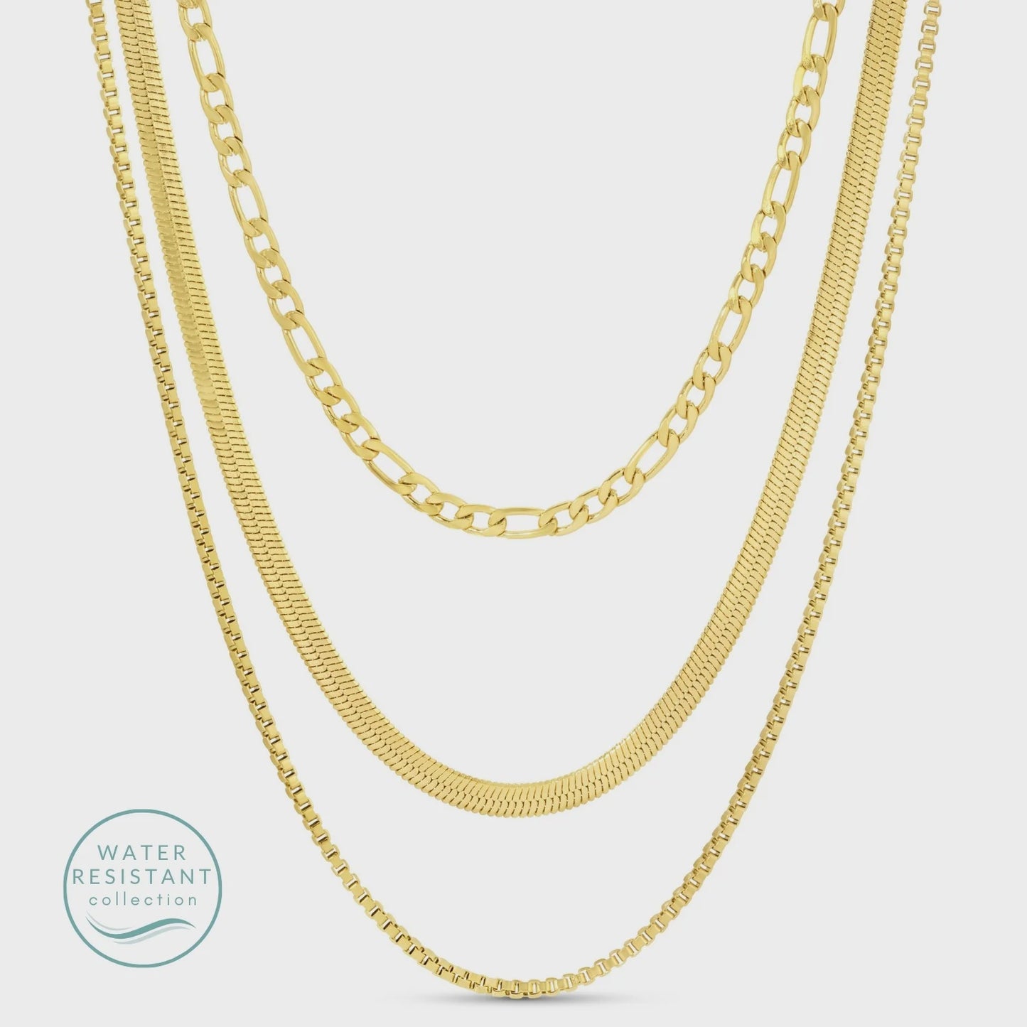 Triple Layer Statement Water Resistant Necklace