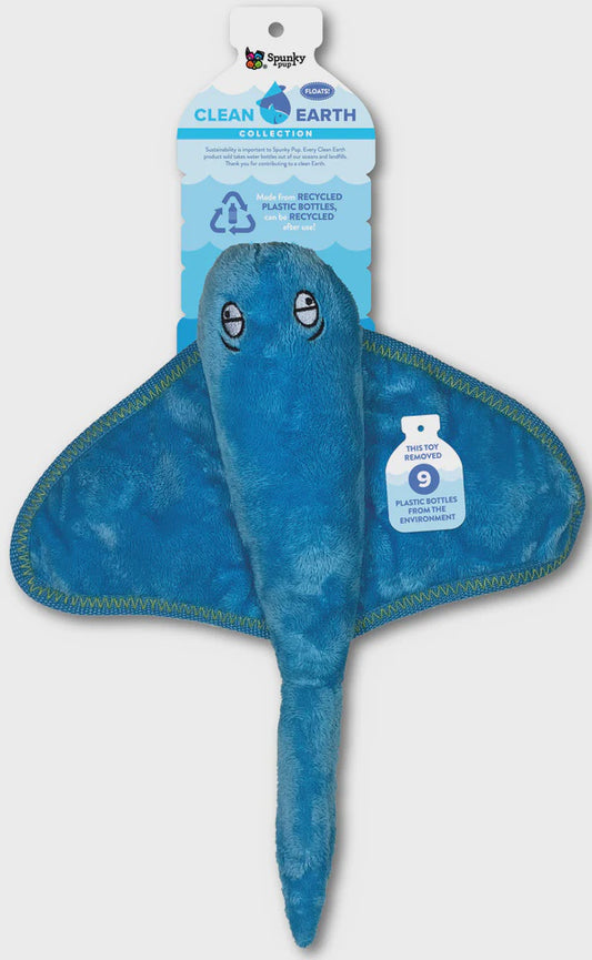 Clean Earth Recycled Plush Toy Stingray Small