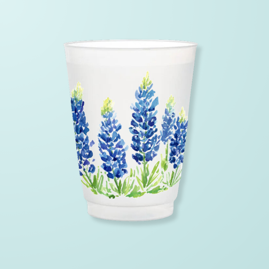 Bluebonnet Field Frosted Cup Set