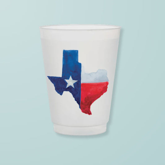 State of Texas Frosted Cup Set
