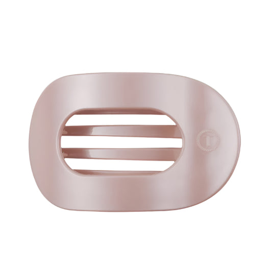 Pearly Pink Large Flat Round Hair Clip