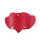 Red Heart to Heart Medium Flat Hair Clip