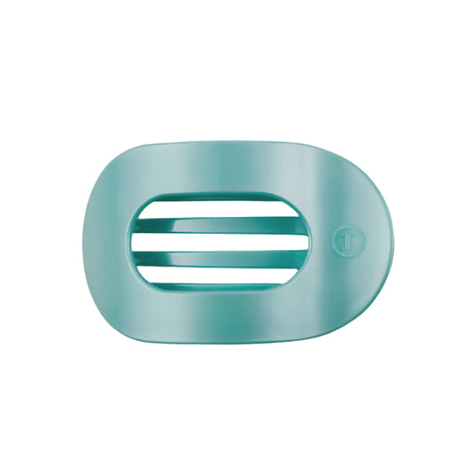 Totally Turquoise Medium Flat Round Hair Clip