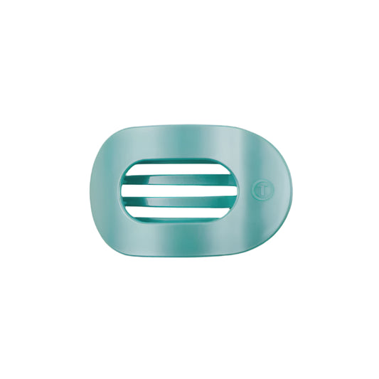 Totally Turquoise Small Flat Round Hair Clip