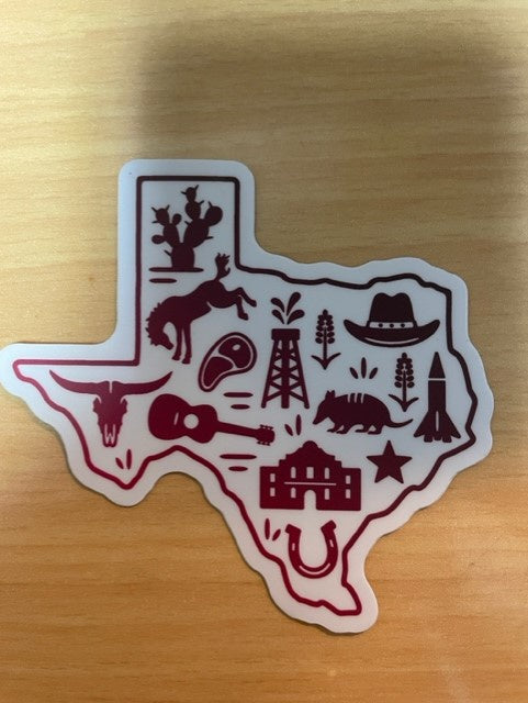 Texas Icons Sticker