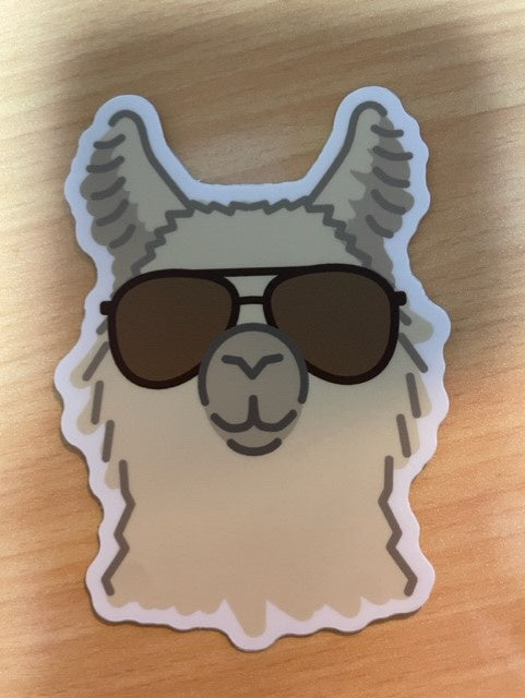 Llama Aviator Sticker