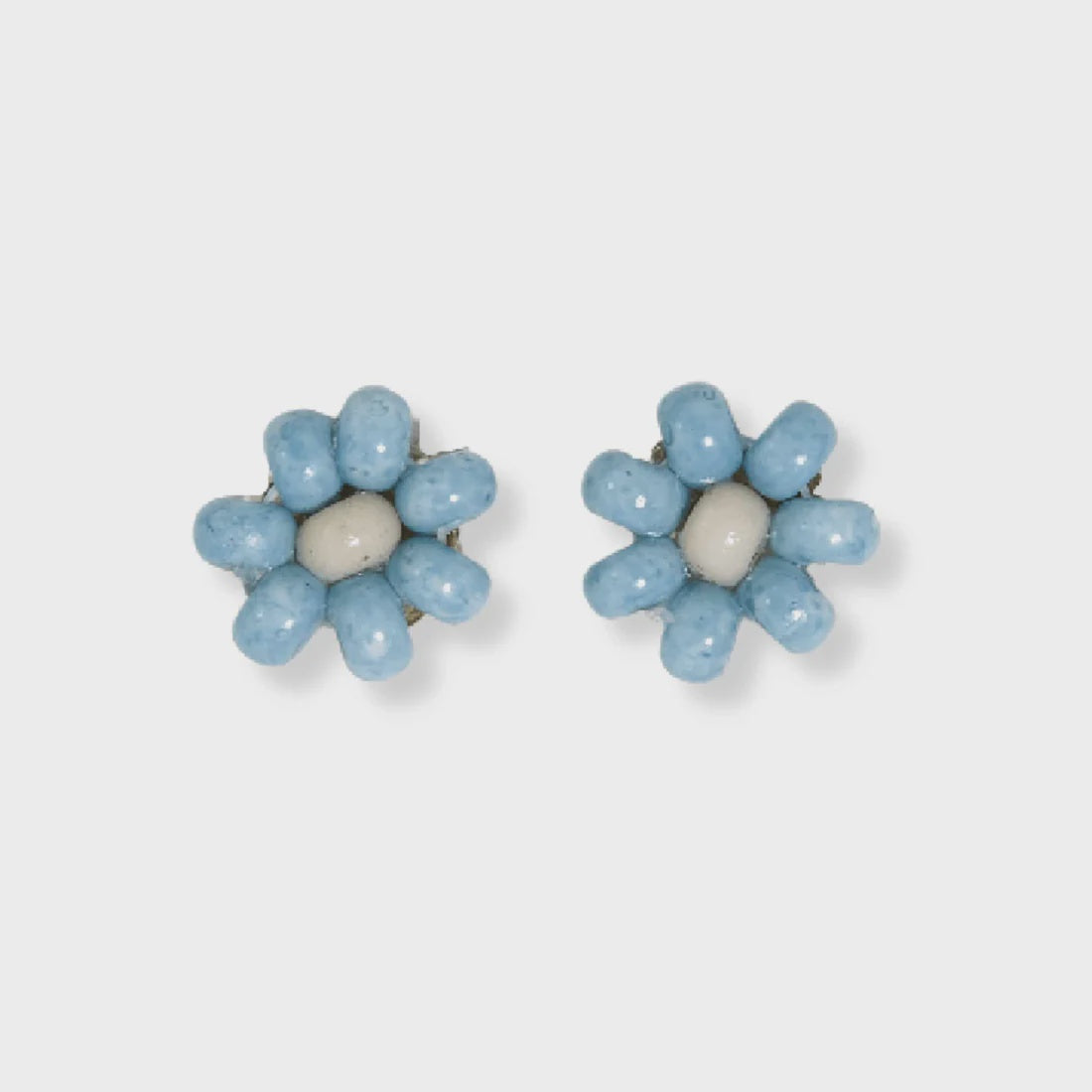 Tina Post Earrings Navy+ Light Blue