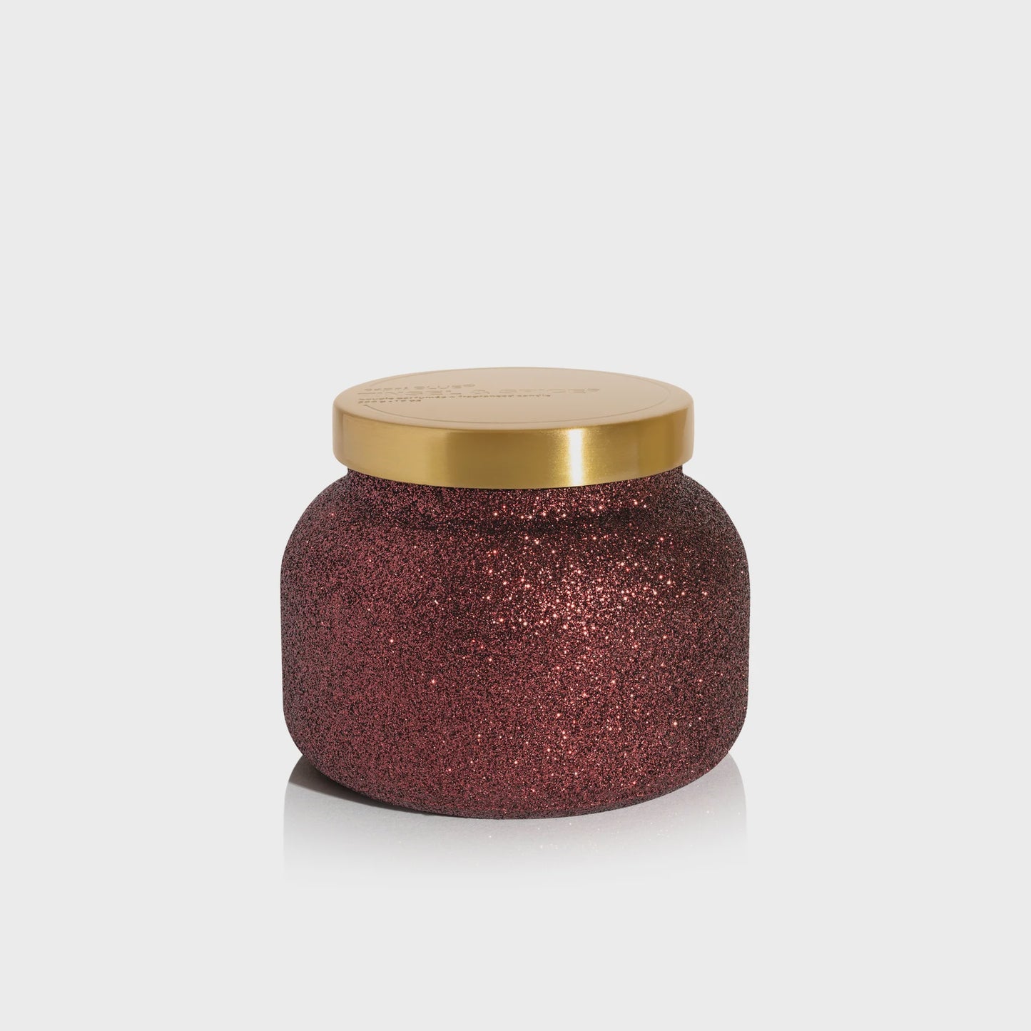 Capri Blue Glam Maroon Glitter Jar Tinsel & Spice 19oz