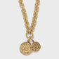 Token Lavish Link Round Charm Necklace