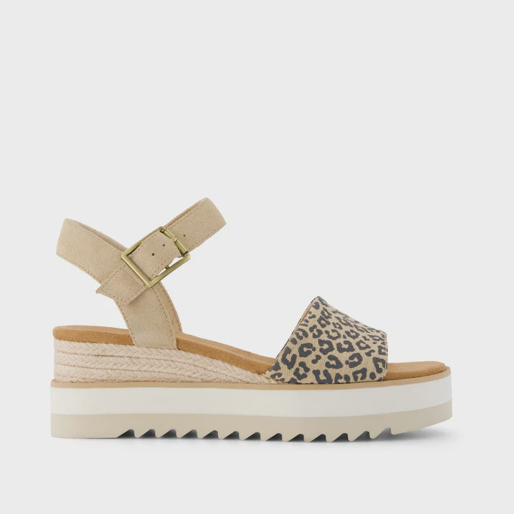 Diana Wedge Sandal Natural Leopard Print