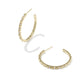 Fate Hoop Earrings Gold White CZ