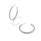 Fate Hoop Earrings Silver White CZ