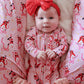 Christmas Ruffle Zipper Footie Jolly Ribbons