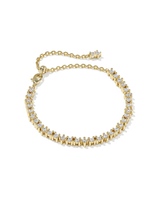 Fate Tennis Bracelet Gold White CZ