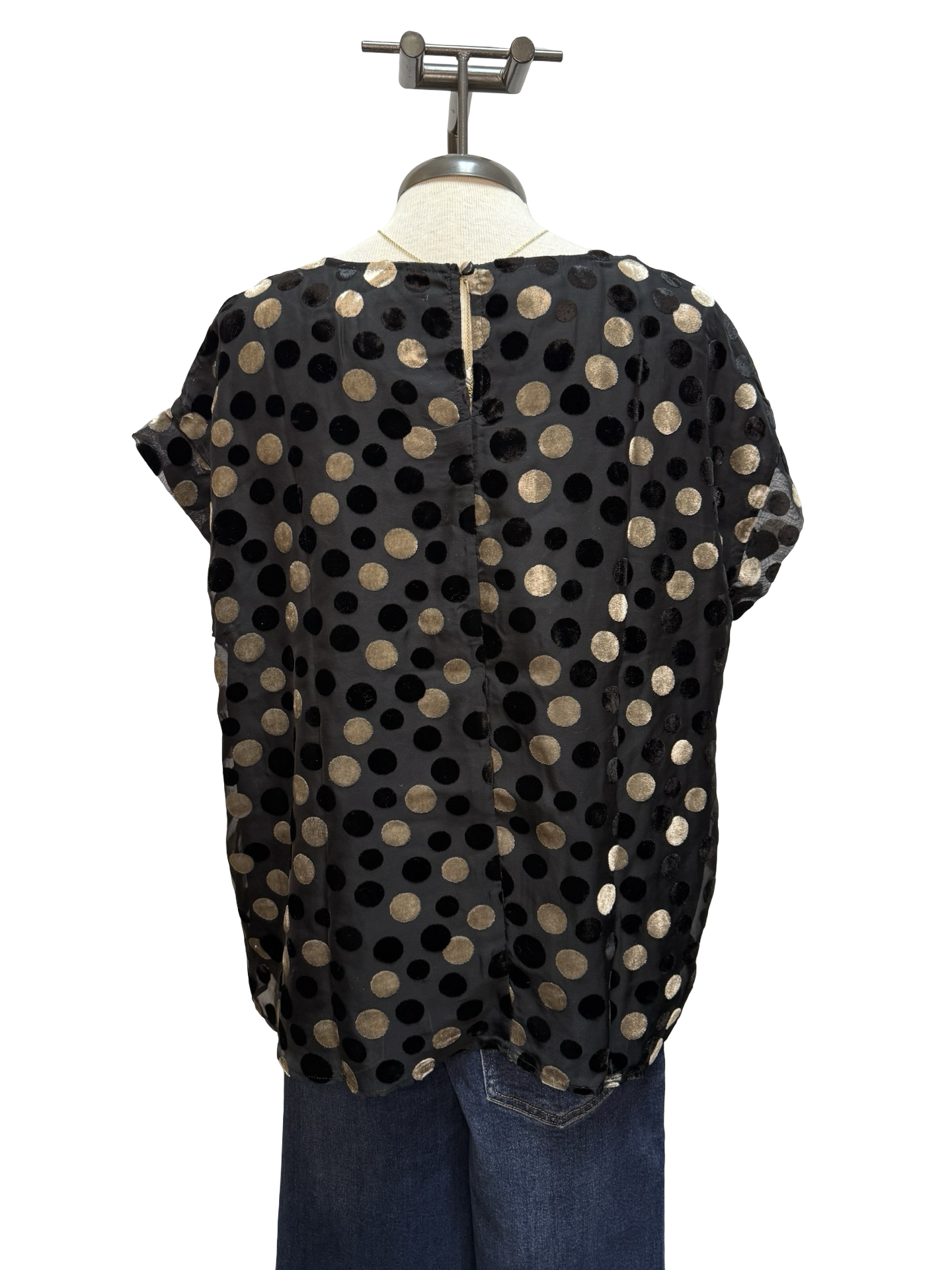 Velvet Polka Dot Top