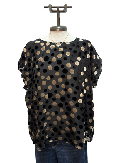 Velvet Polka Dot Top