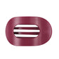 Pink hair clip with a brand logo on a white background
