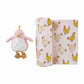 Pink Chick Rattle & Swaddle Set