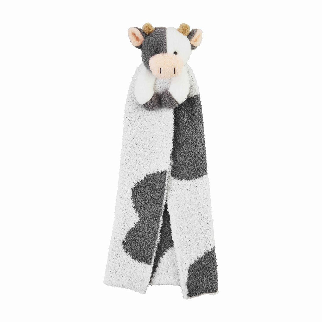 Cow Chenille Lovey Blanket