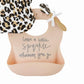 Pink Silicone Bib & Spoon
