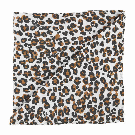 Leopard Muslin Swaddle Blanket