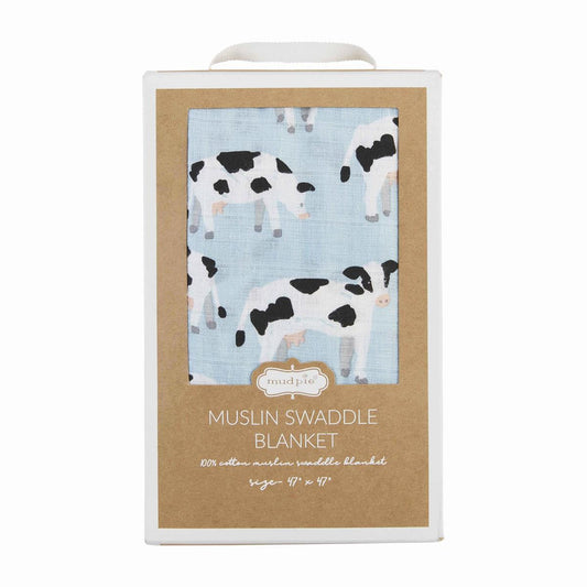 Cow Muslin Swaddle Blanket