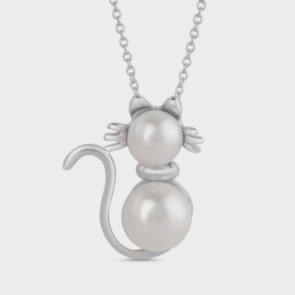 Pearl Cat Necklace