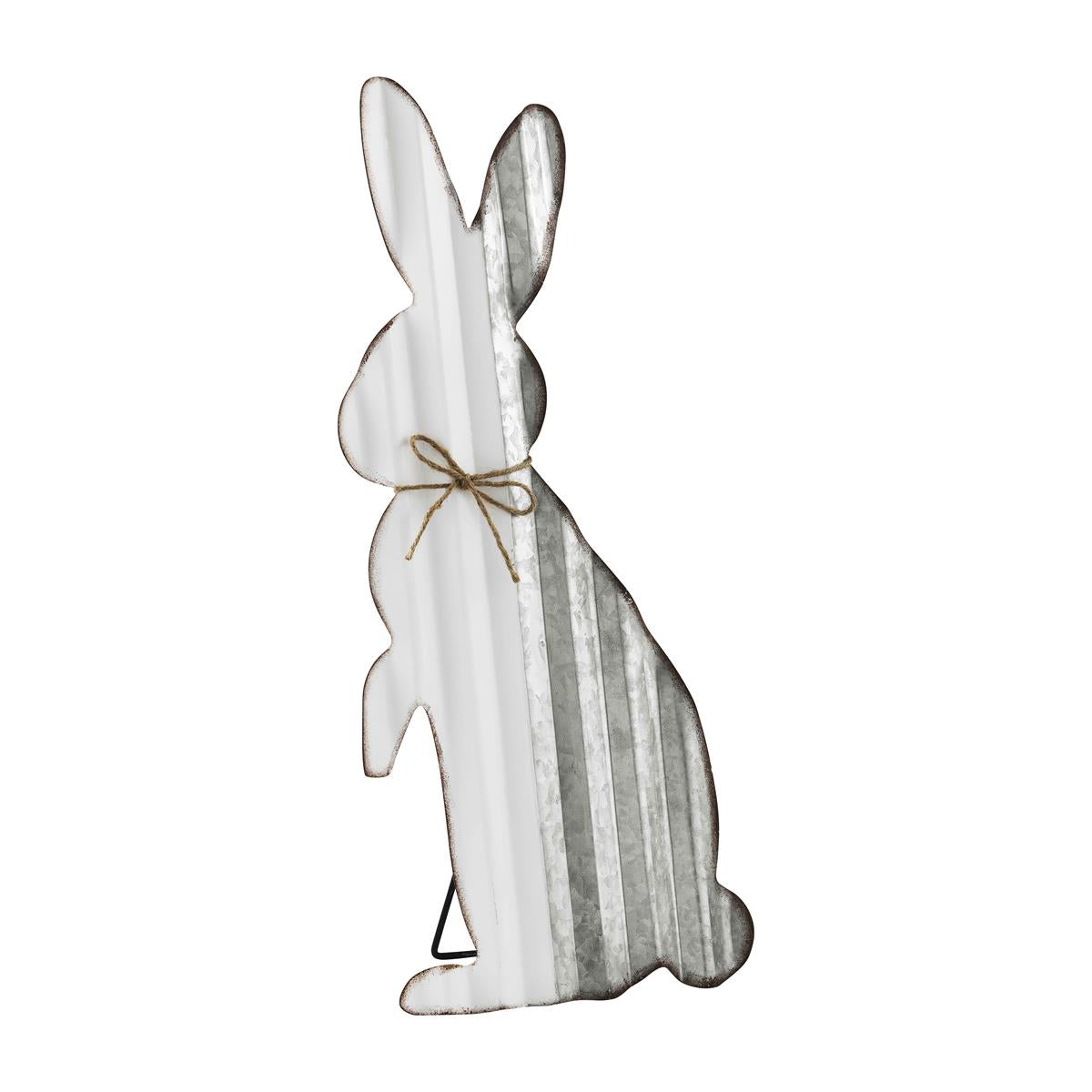 Large Bunny Tin Decor