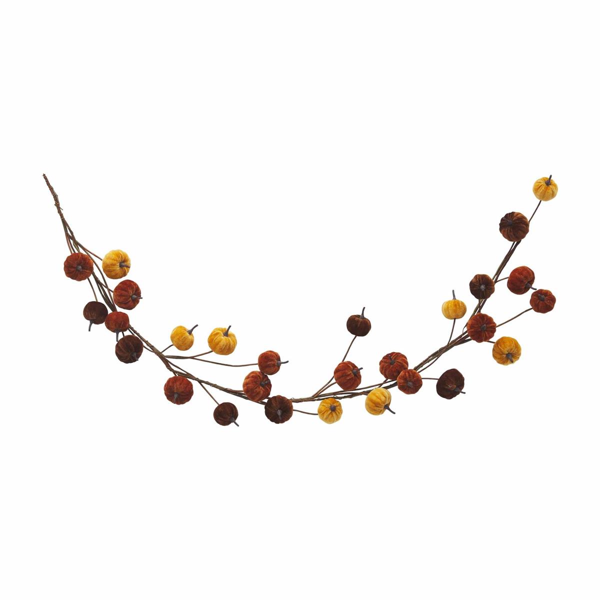 Harvest Velvet Pumpkin Garland