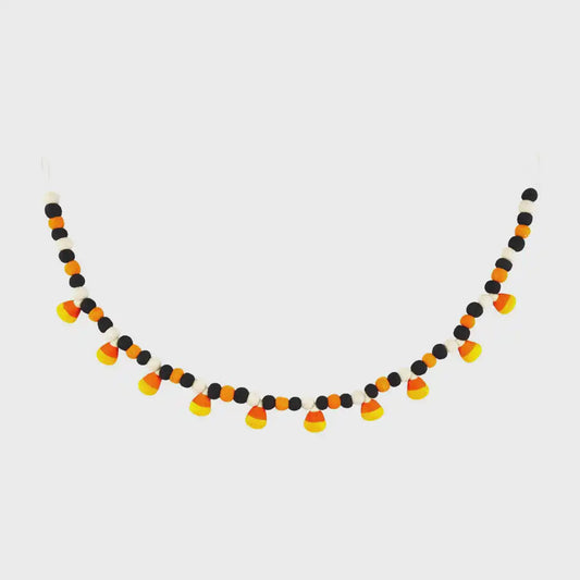 Candy Corn Wool Garland