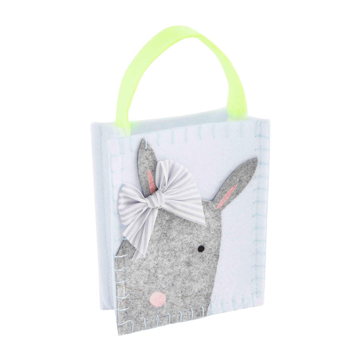 Gray Bunny Small Easter Treat Bag