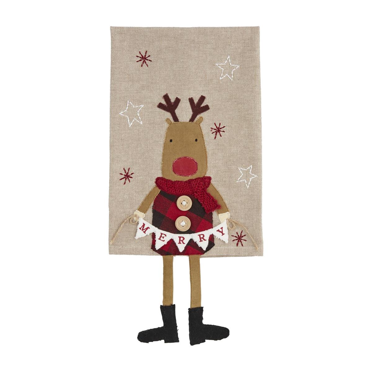Deer Xmas Dangle Leg Towel