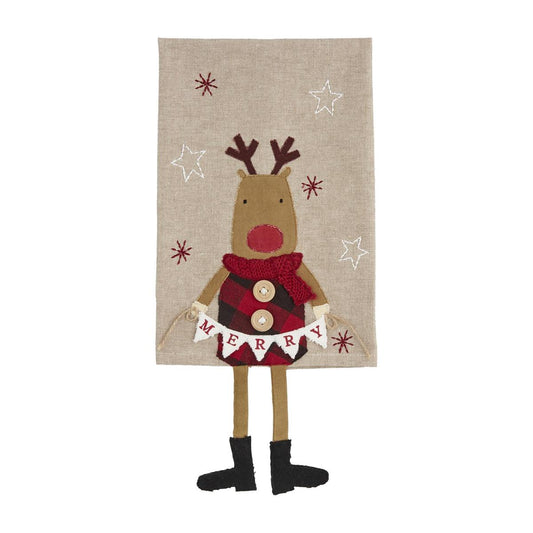 Deer Xmas Dangle Leg Towel