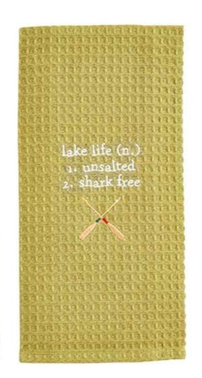 Lake Life Waffle Towel