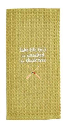 Lake Life Waffle Towel