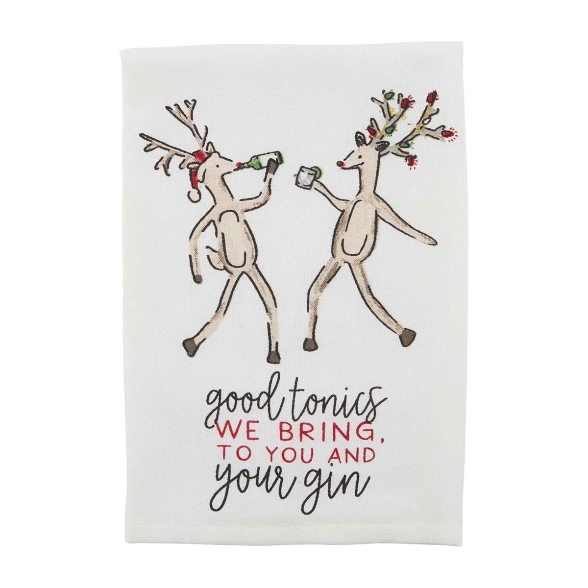 Reindeer Xmas Drinking Towel