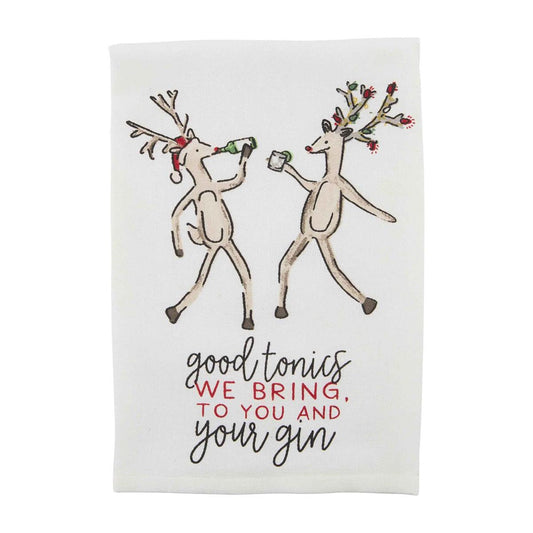 Reindeer Xmas Drinking Towel