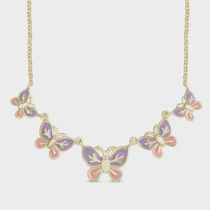 Graduated Butterfly Necklace