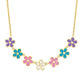 Flower Frontal Necklace Multi