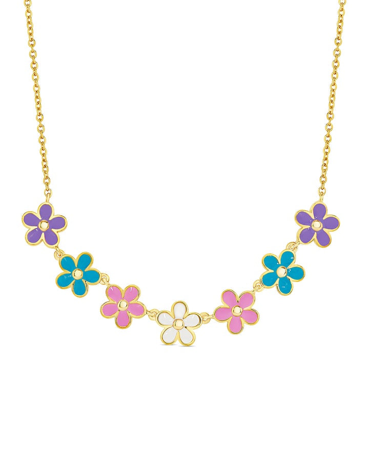 Flower Frontal Necklace Multi