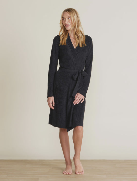 Cozy Chic Lite Ribbed Robe Black